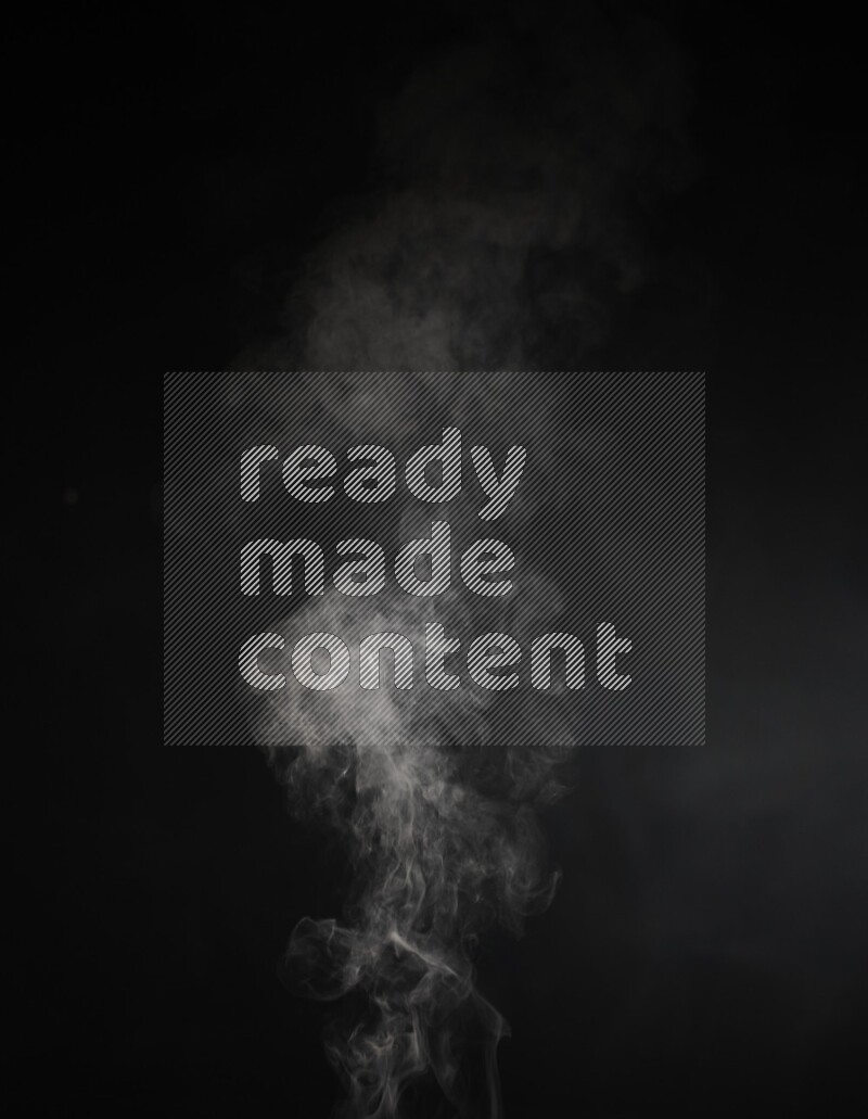 Heavy smoke isolated on black background