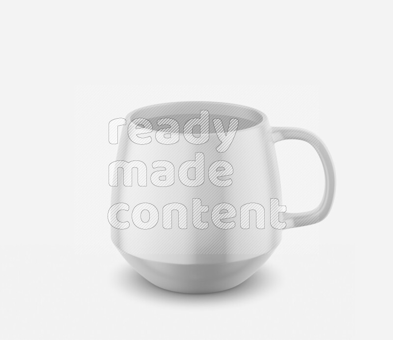 Ceramic glossy mug mockup isolated on white background 3d rendering