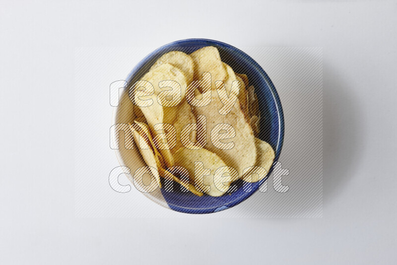 Chips snacks on white background