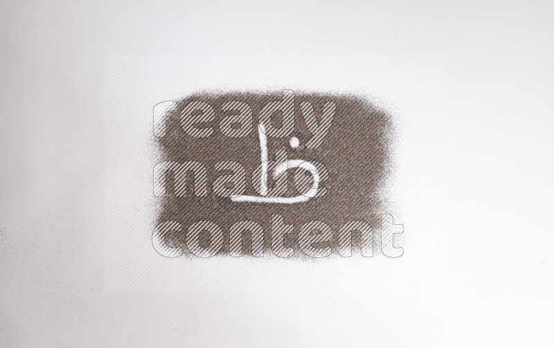 Arabic alphabets written with glitter on white background