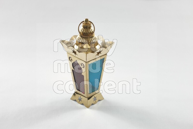 A ramadan lantern placed on white background