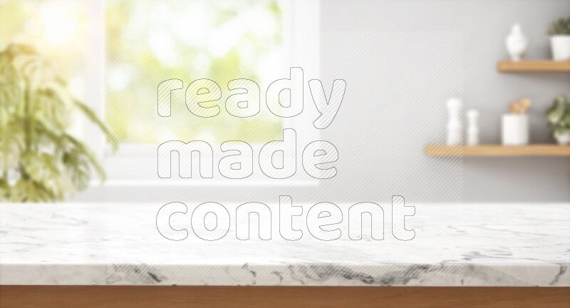 Kitchen tabletop with kitchen view