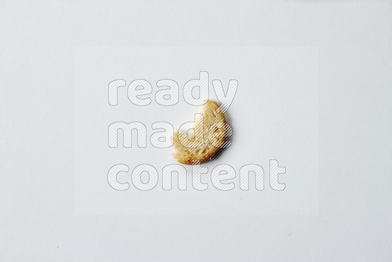 Assorted snacks on white background