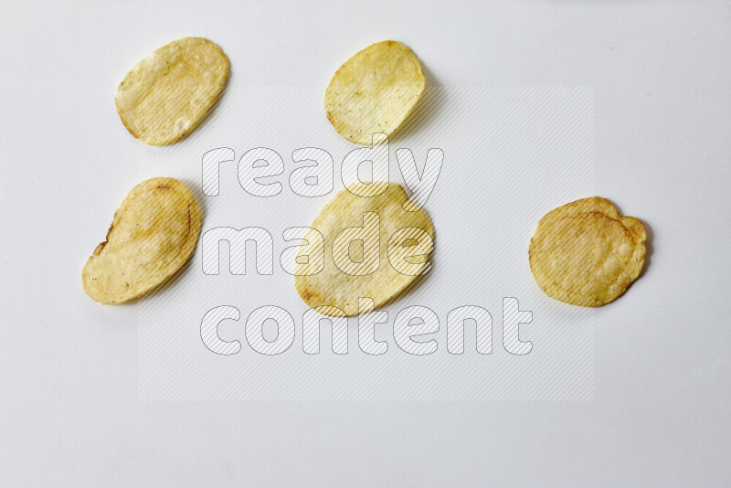 Chips snacks on white background