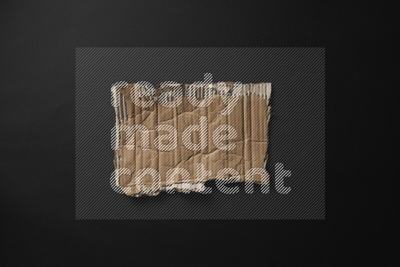 Cardboard on black background