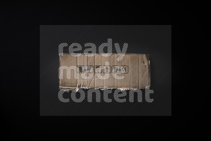 Cardboard on black background