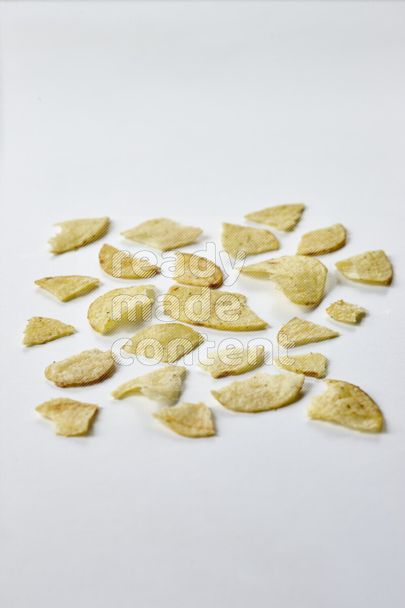 Chips snacks on white background