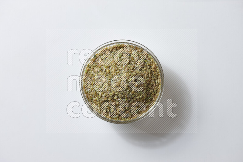 Freekeh on white background