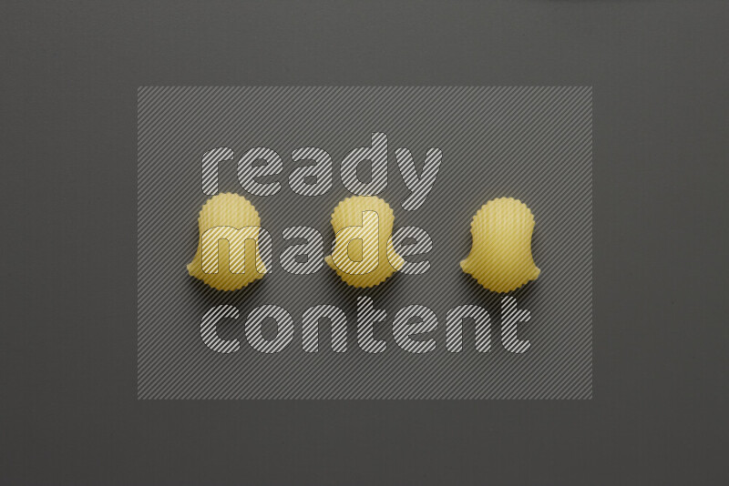 Pipe pasta on grey background
