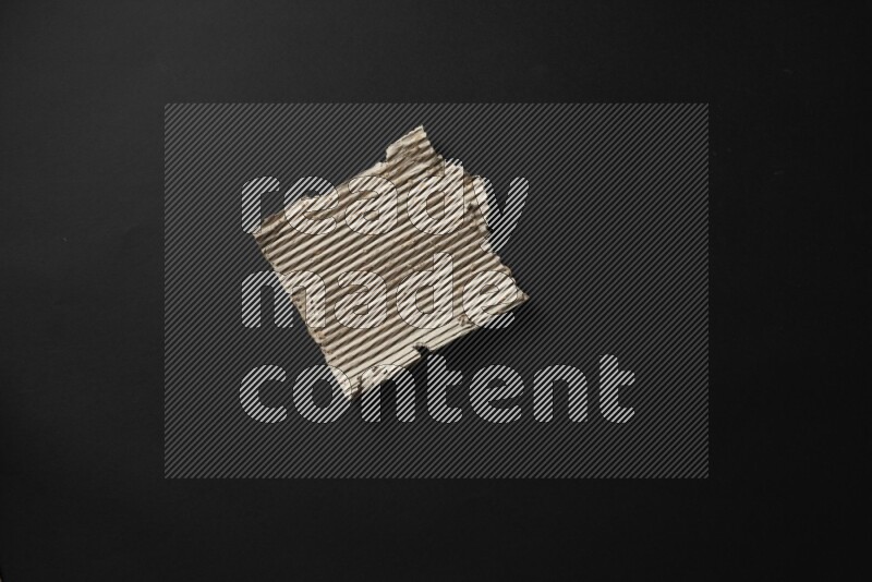 Cardboard on black background