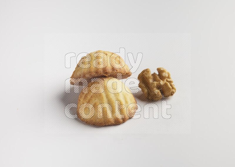 Two Pieces of Maamoul direct on white background
