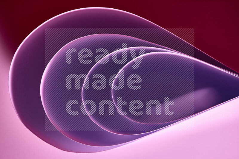 An abstract art of paper folded into smooth curves in purple and pink gradients