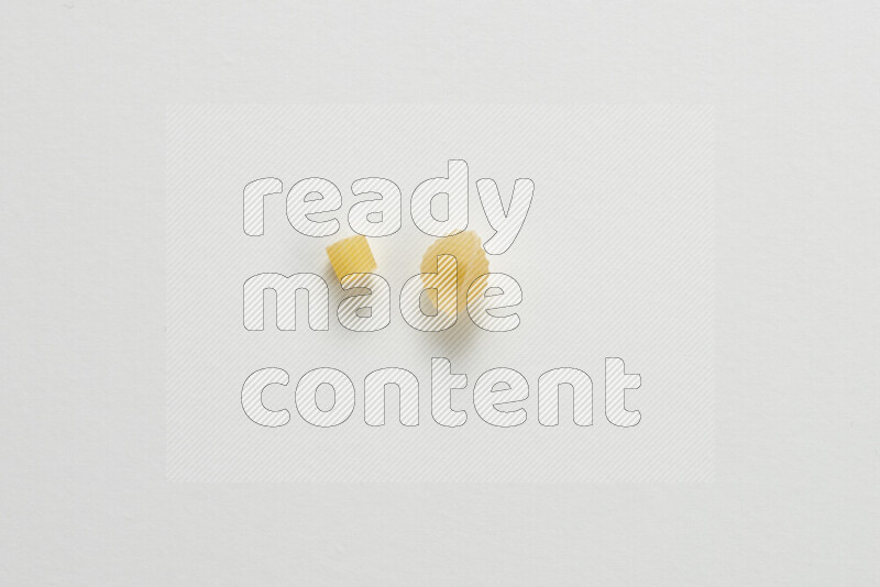 Different pasta types on white background