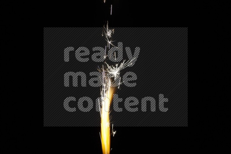 Sparkler candle isolated on black background