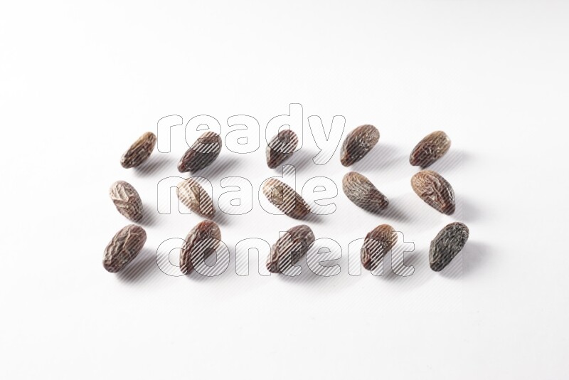 Dates on white background
