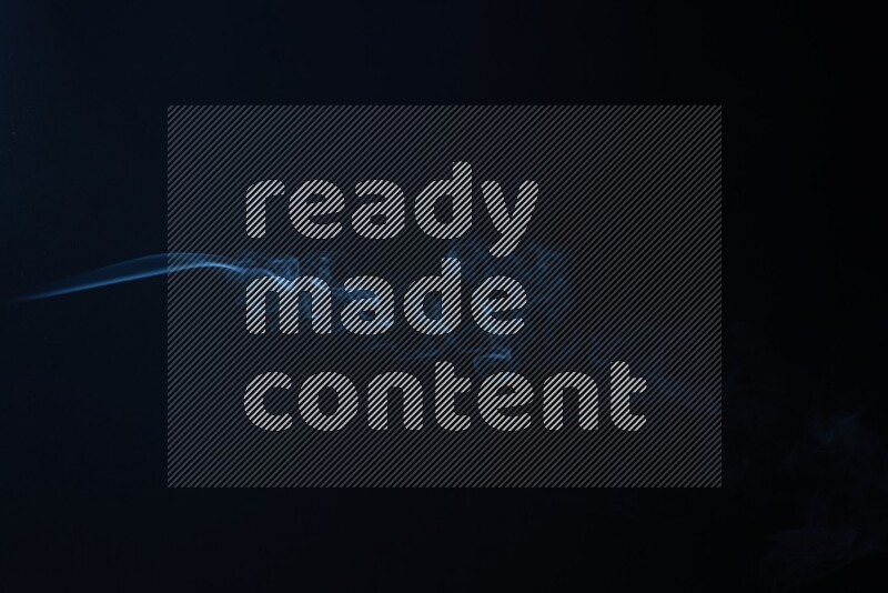 Wavy smoke motion in blue