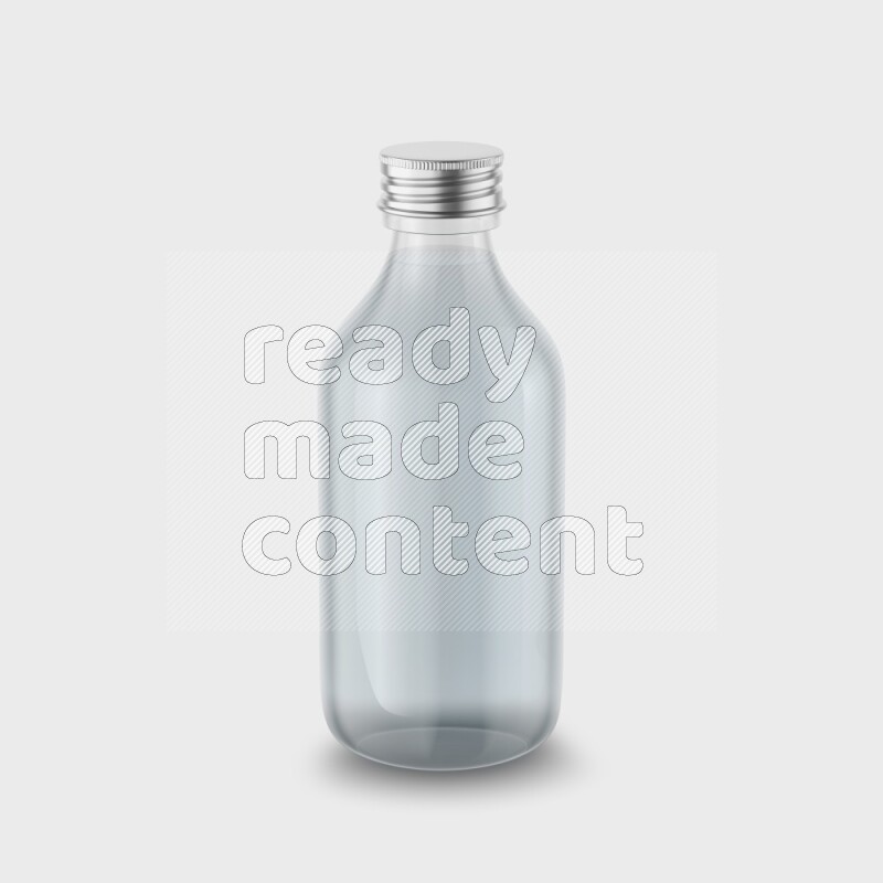 Plastic bottle mockup with a metal cap and no label isolated on white background 3d rendering