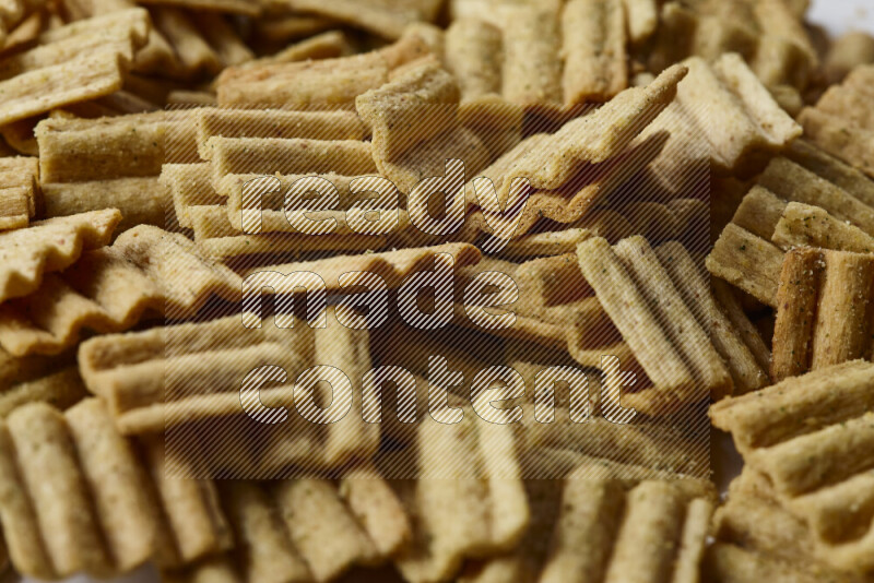 Crackers snacks on white background