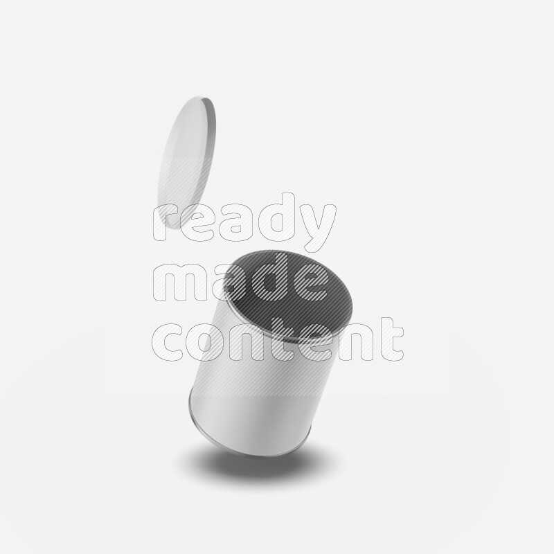 Small paper tube mockup with glossy label and plastic cap isolated on white background 3d rendering