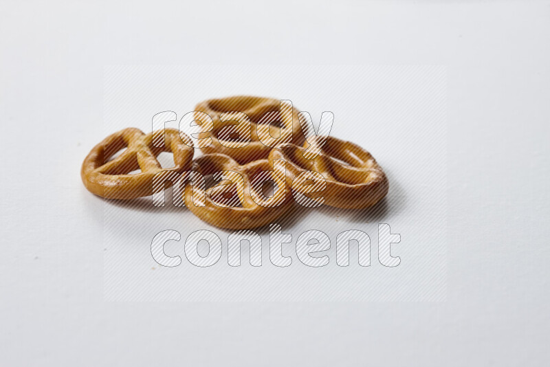Pretzels snacks on white background
