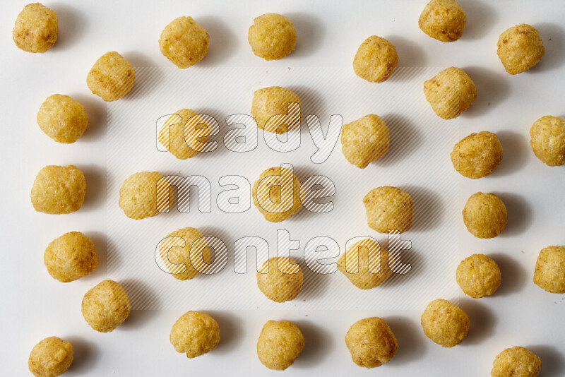 Puffs snacks on white background