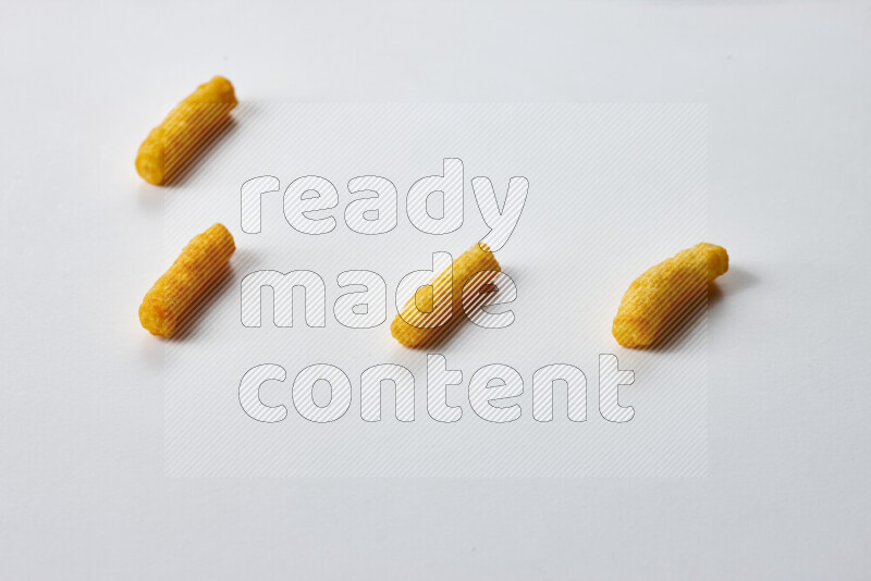Puffs snacks on white background
