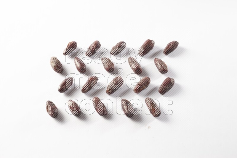 Dates on white background