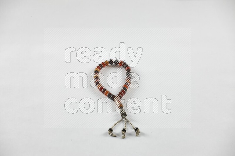 A prayer beads placed on white background