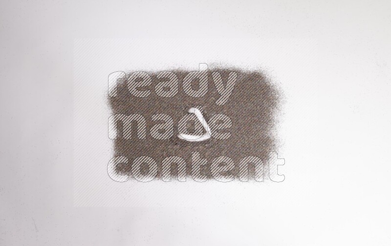 Arabic alphabets written with glitter on white background