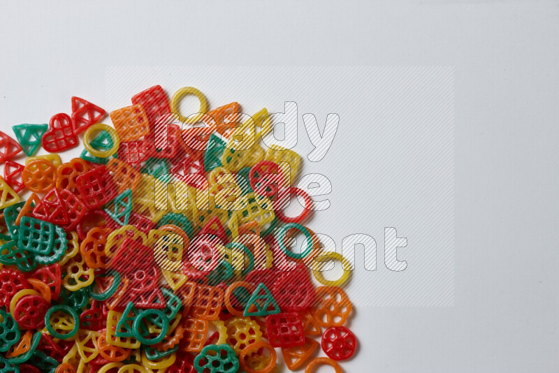 Snacks on white background