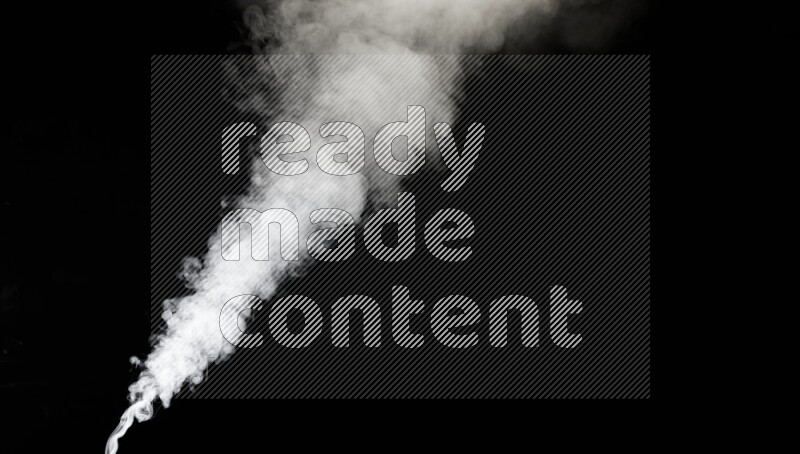 irregular white smoke on black background.