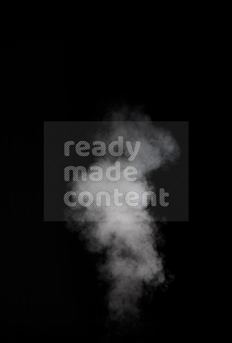 irregular white smoke on black background.