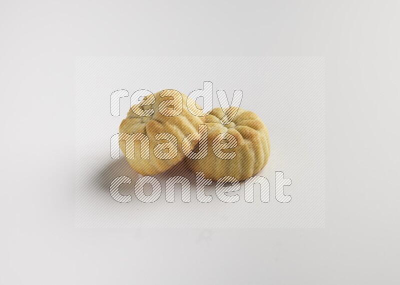 Two Pieces of Maamoul direct on white background