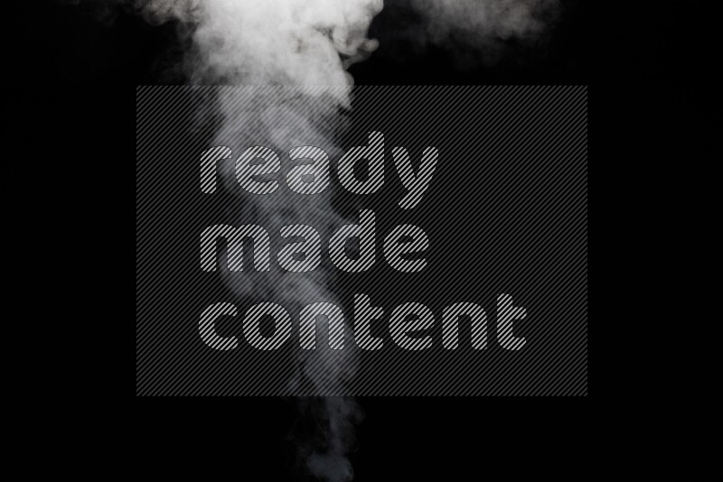 irregular white smoke on black background.