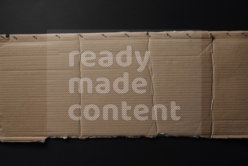 Cardboard on black background