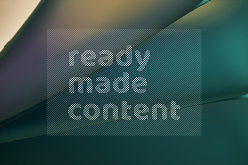 An abstract art piece displaying smooth curves in cold gradients created by colored light