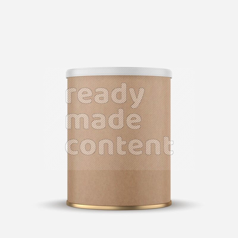 Small kraft paper tube mockup with plastic cap isolated on white background 3d rendering