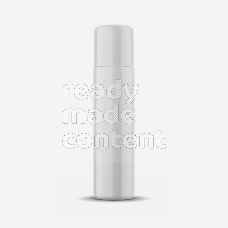 Glossy plastic bottle mockup with cap isolated on white background 3d rendering