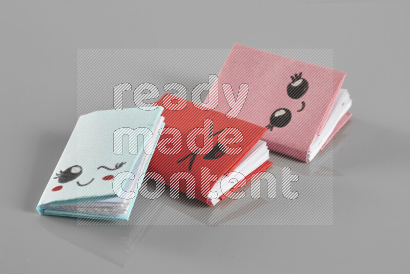 Origami book on grey background