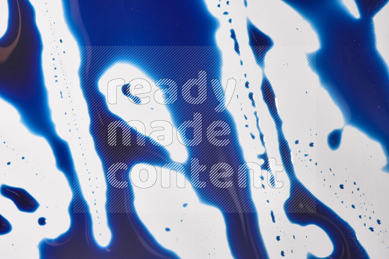 Close-ups of abstract blue paint texture in different shapes