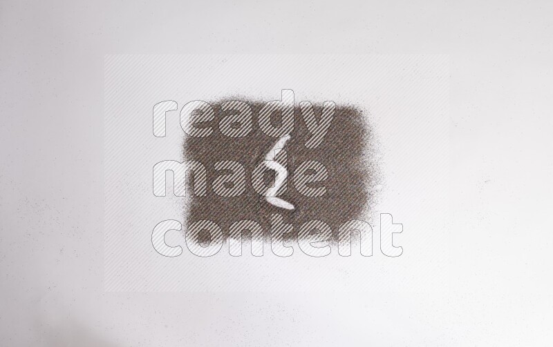 Arabic numbers written with glitter on white background