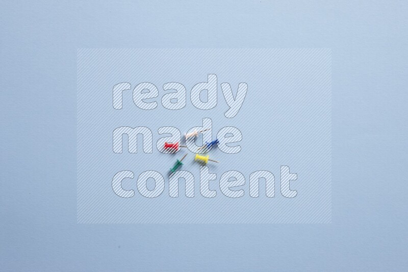 Different school supplies on blue background