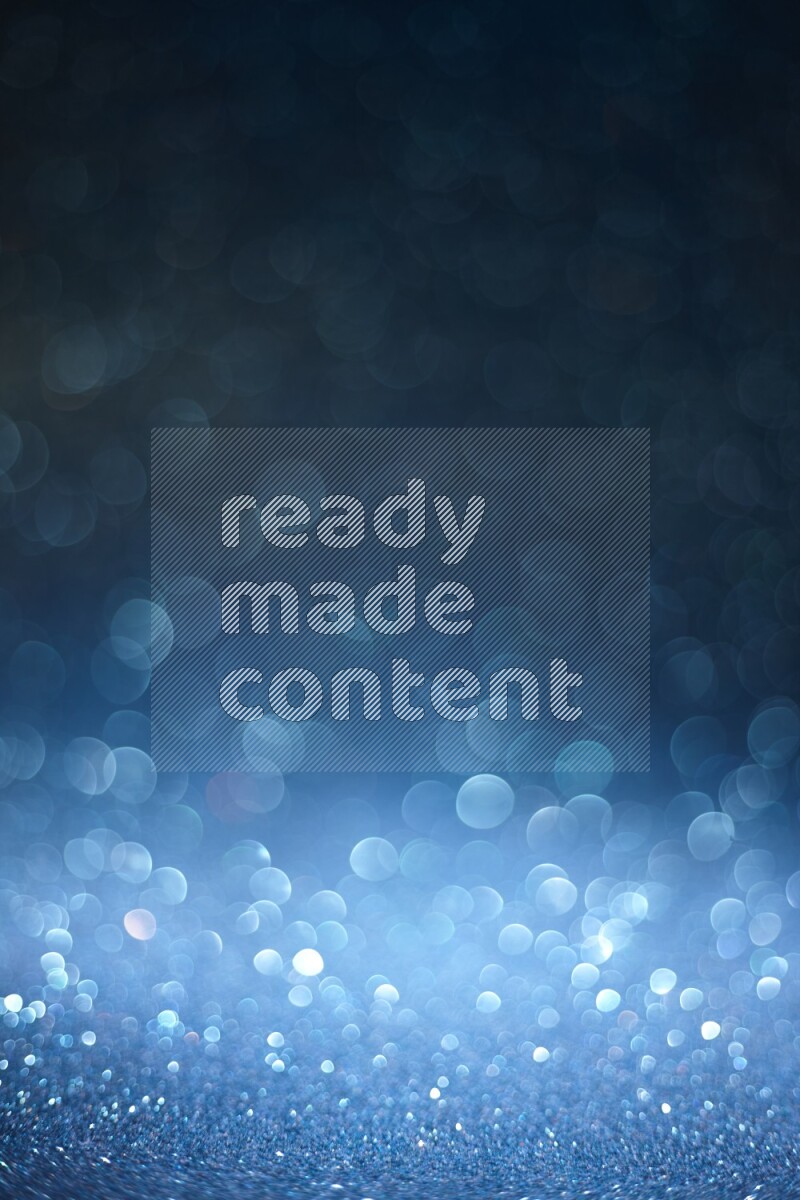 Blue glittery bokeh background