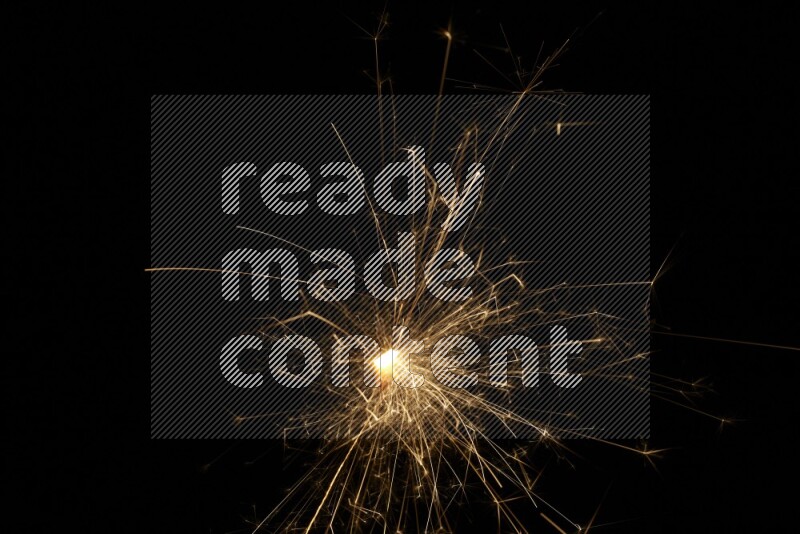 Sparkler candle isolated on black background