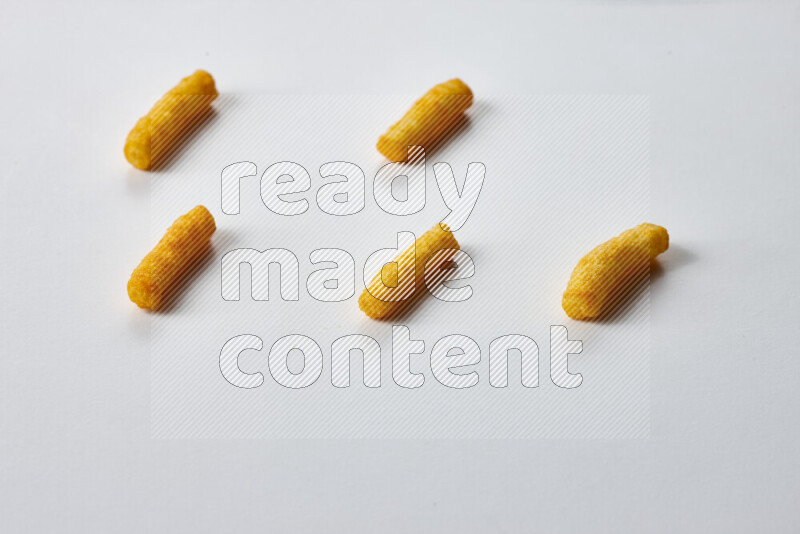 Puffs snacks on white background