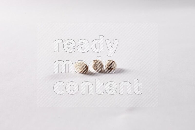 Pistachios on white background