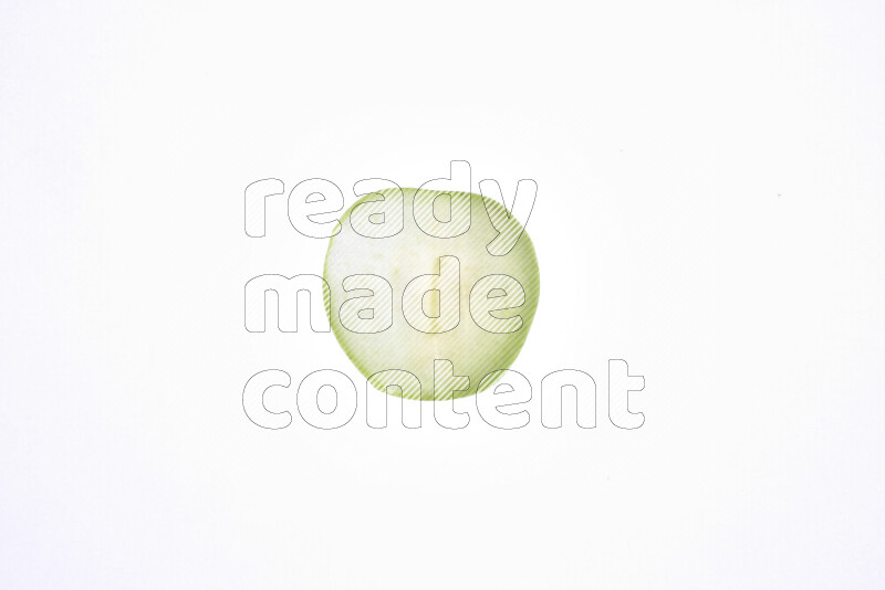 Apple slices on illuminated white background