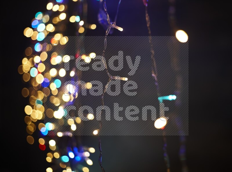 Abstract bokeh light with flare haze