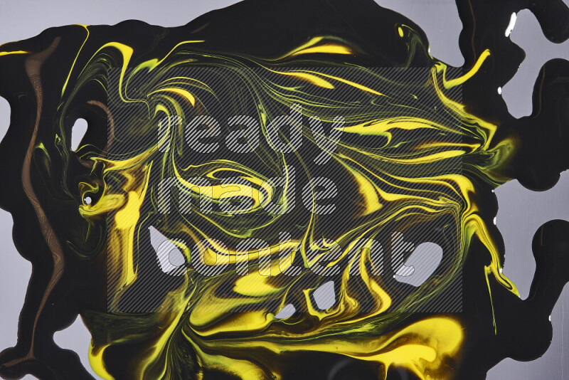 Abstract colorful background with mixed of yellow and black paint colors