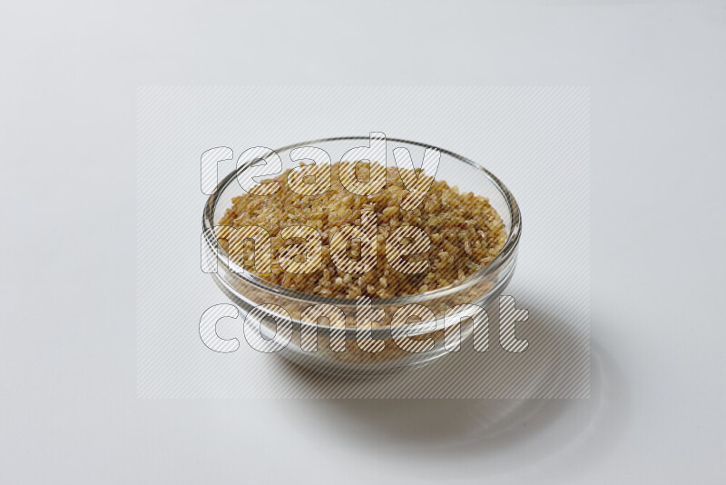 Coarse bulgur on white background